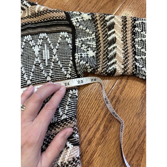 Old Navy Womens Open Cardigan Textured Knit Black White Brown Small Oversized - Picture 5 of 8